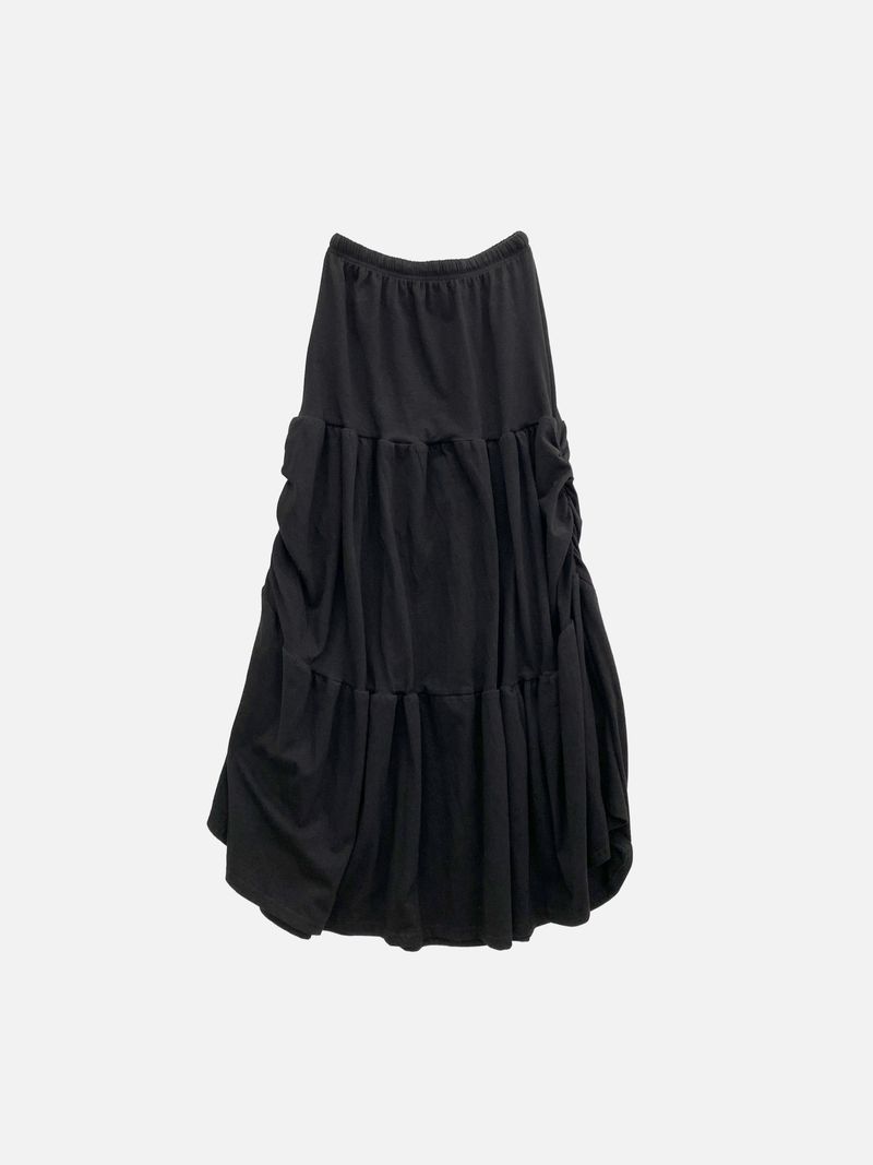 Shuming Unbal Shirring Banding Long Skirt (2c)  