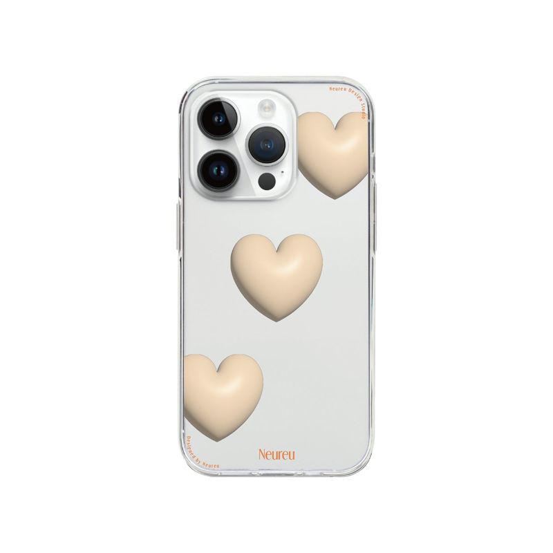 Gray Sand Heart Balloon Case (Jelly Hard)