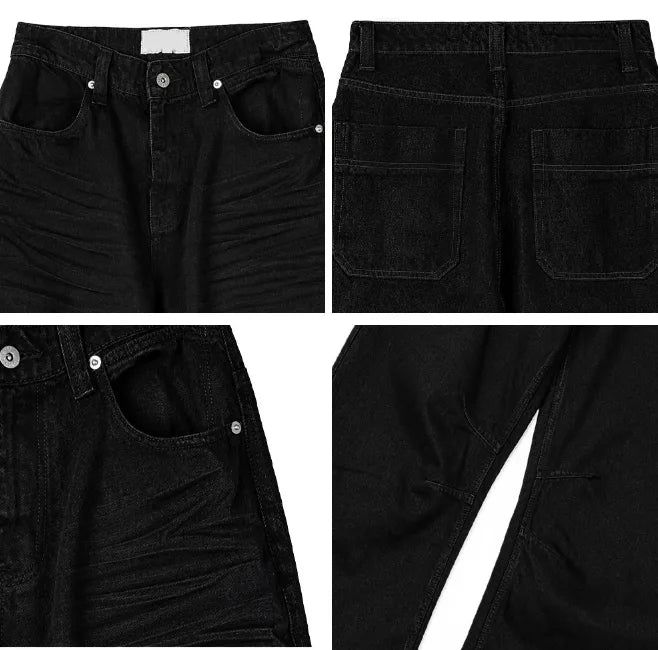 Topel Wrinkle Curved Denim Pants