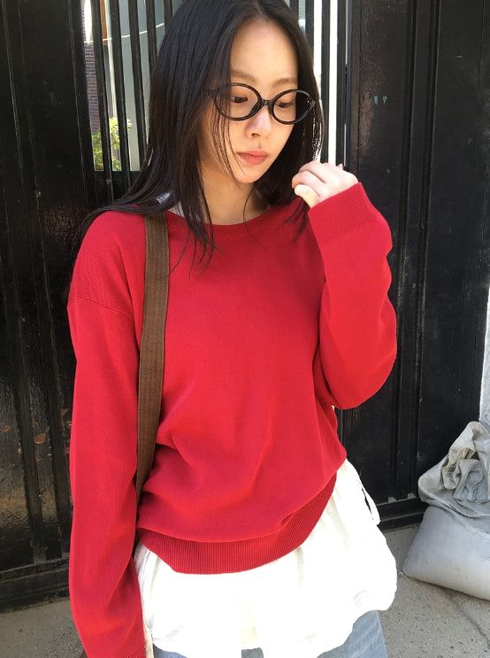 BAON（バオン）の「Muden Basic Color Round Neck Knit（Tops）」