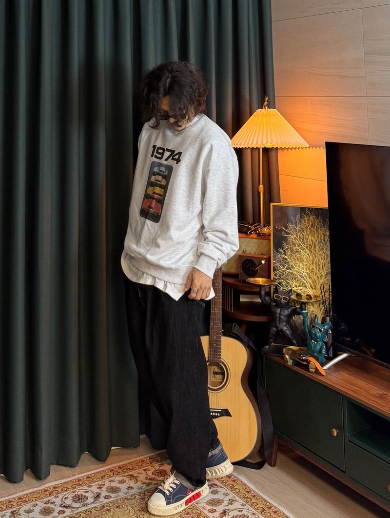 Old-Car basic Sweatshirt 3COLOR