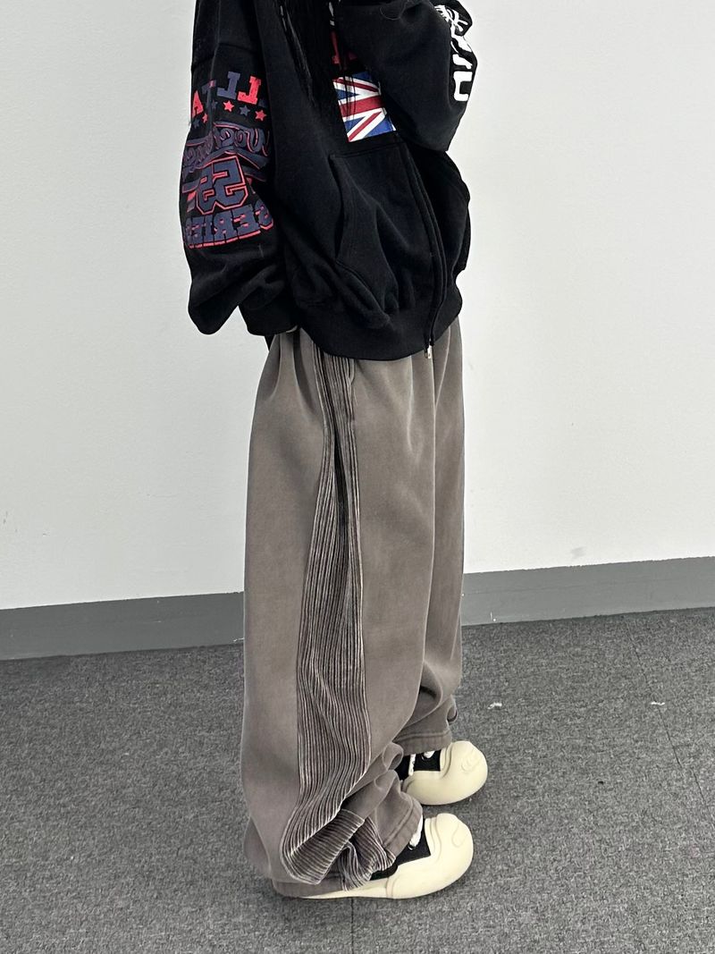 corduroy line fleece sweatpants