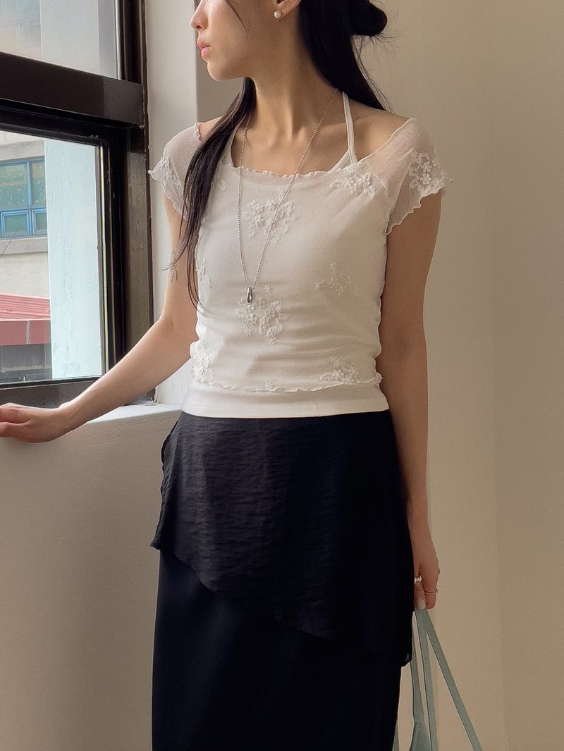 Pound Layered Long Skirt