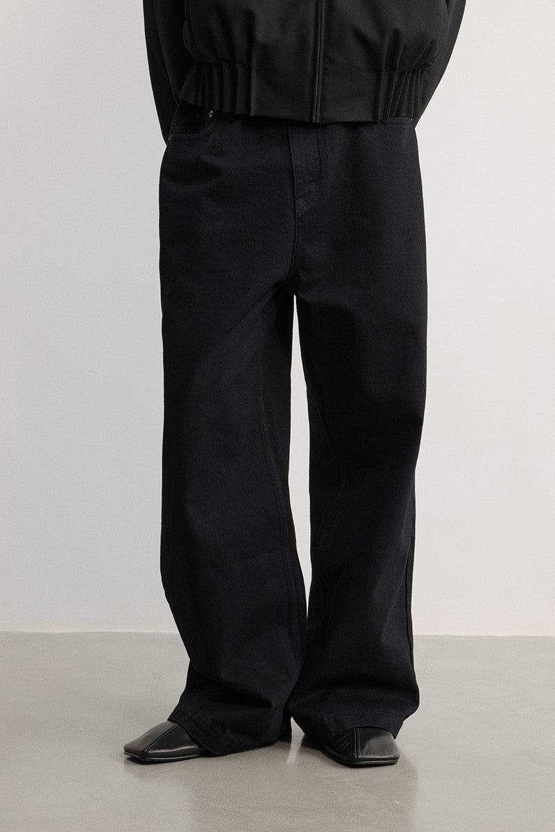 Straight Leg Black Jeans
