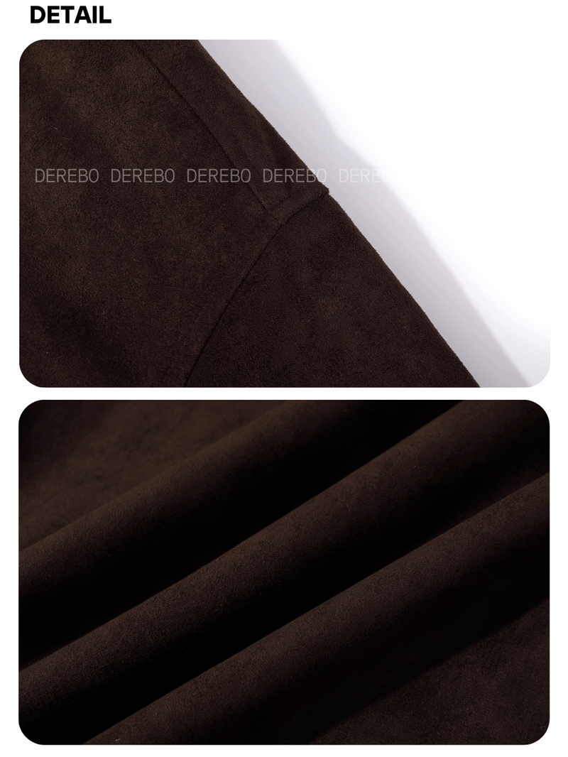 Modern Warm Suede Mustang Long Coat