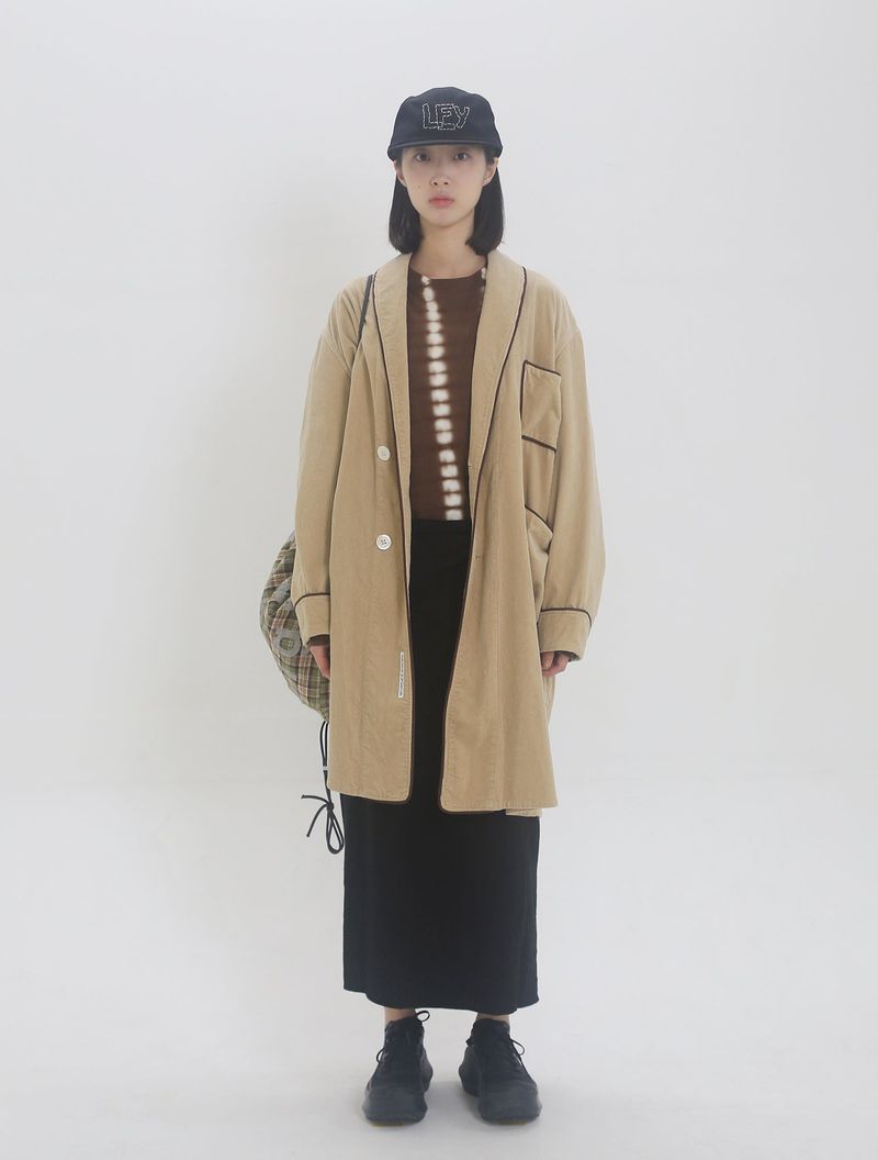 LEY Handstitch Long Brim Cap / Black
