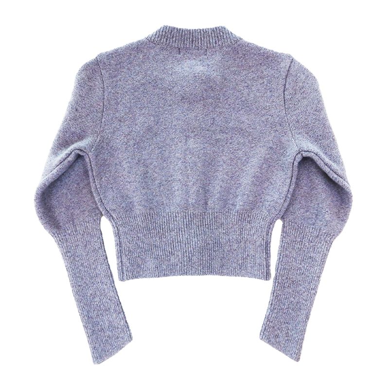 ALPACA SLIM CARDIGAN - LAVENDER GREY