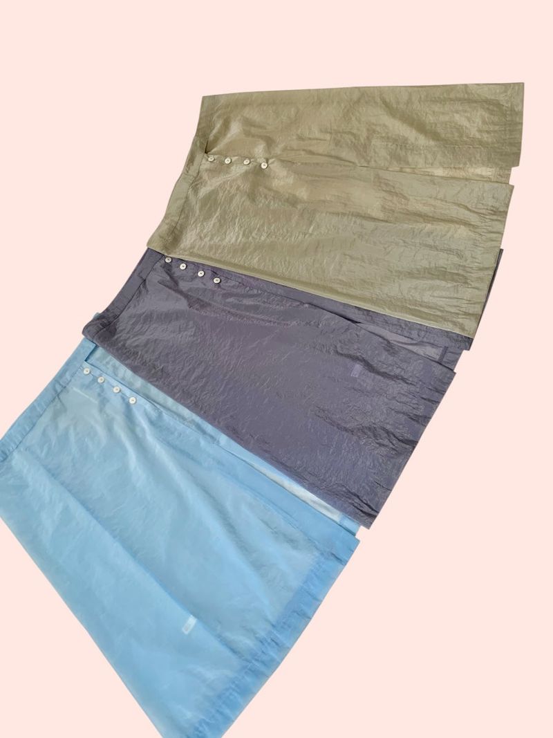 shine button layered skirt