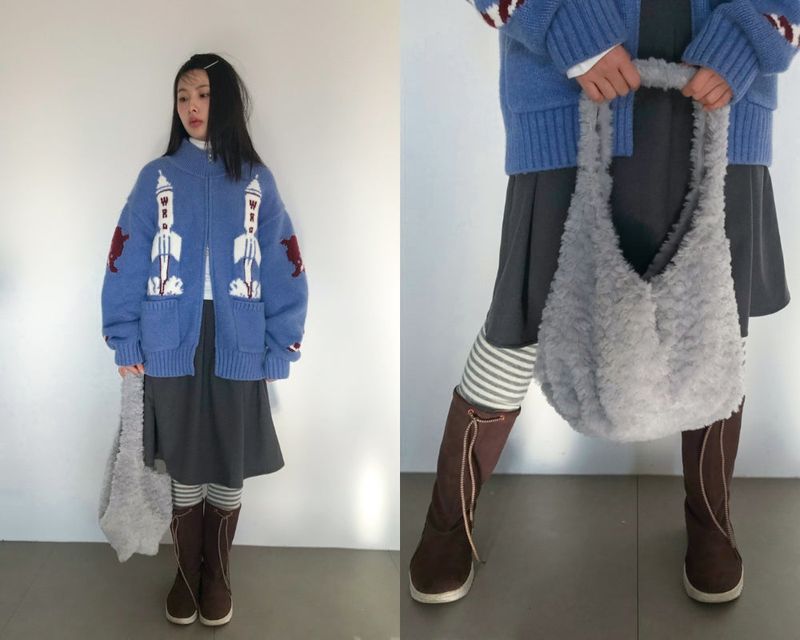 Hubble High Neck Knit Zip-Up (2 Colors)
