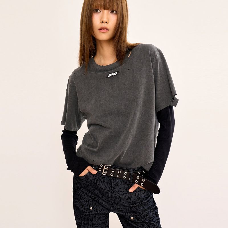 FANYOUNG（ファンヤング）の「Fire Logo Vintage T（Tops）」