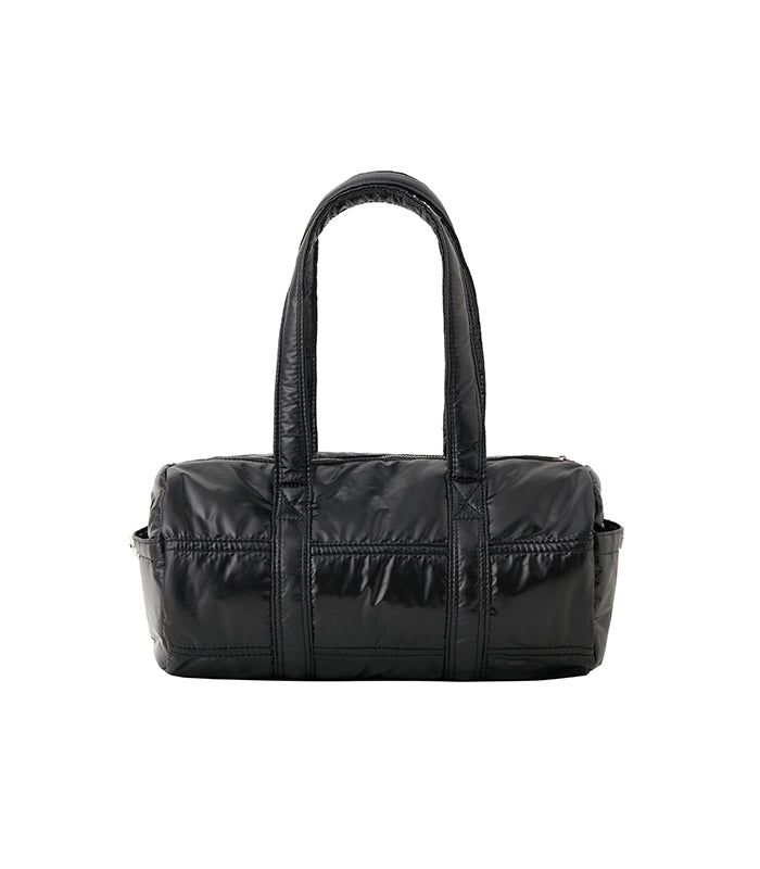 glossy ribbon duffle bag_black