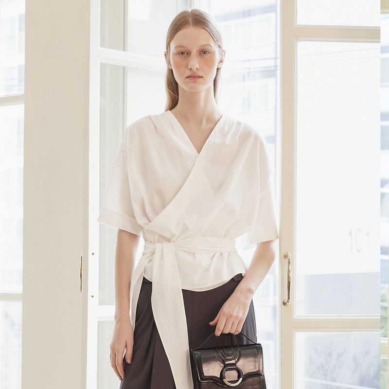 [LINE] Wrap Strap Blouse