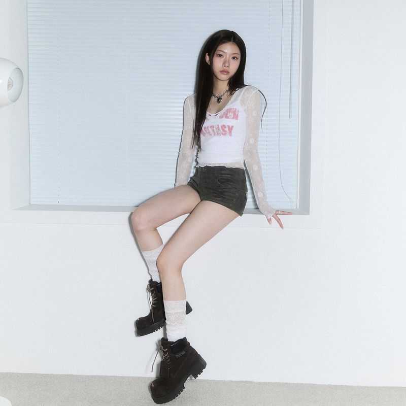 (2nd reorder) lettering crop sleeveless - white