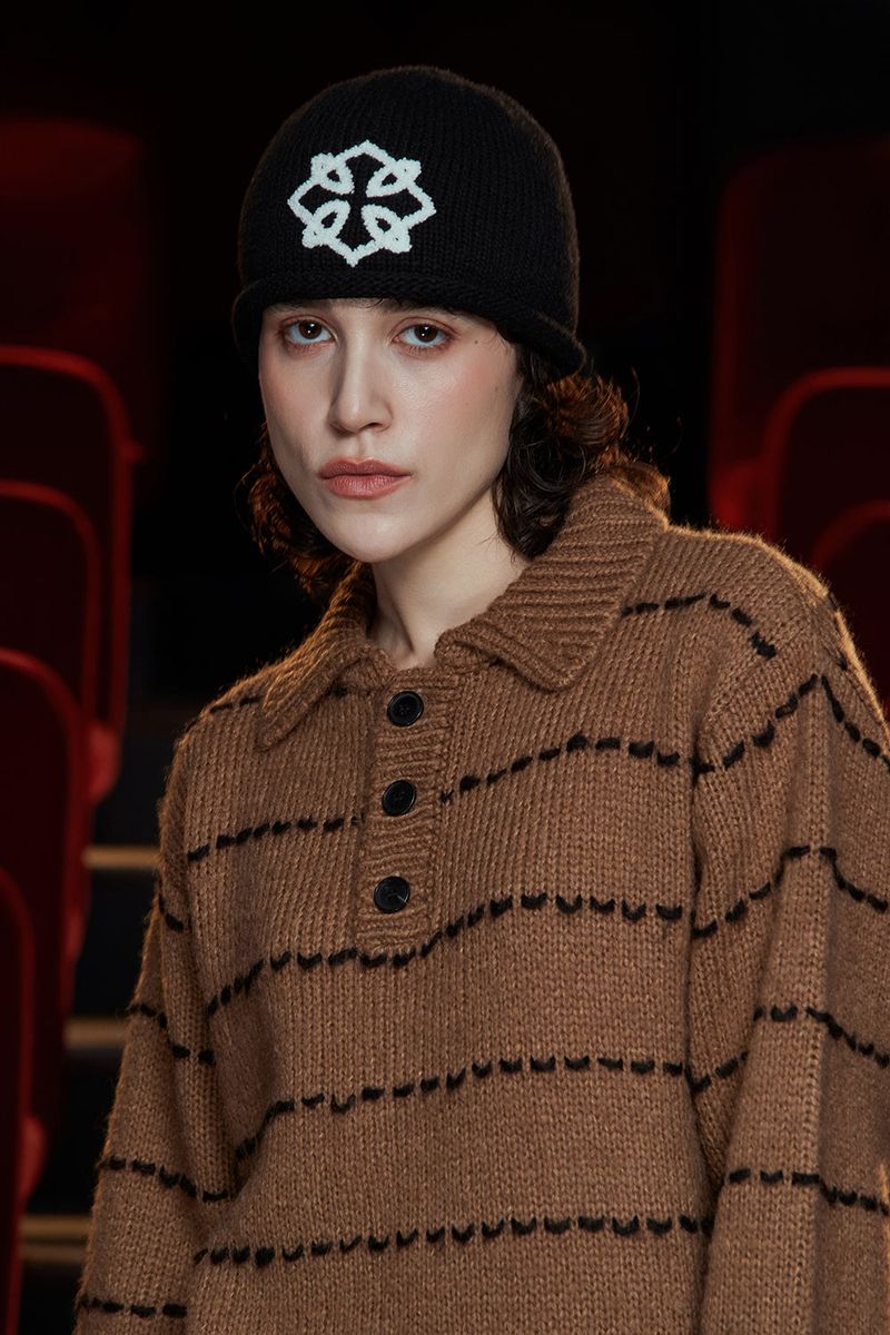 SYMBOL WOOL BEANIE / BLACK