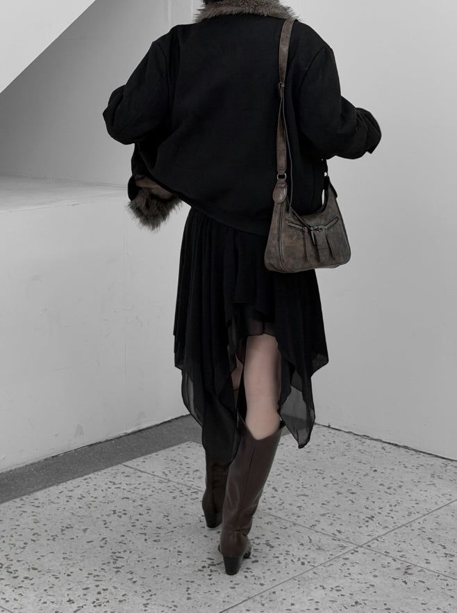 Recho Adjust Fur Suede Jacket