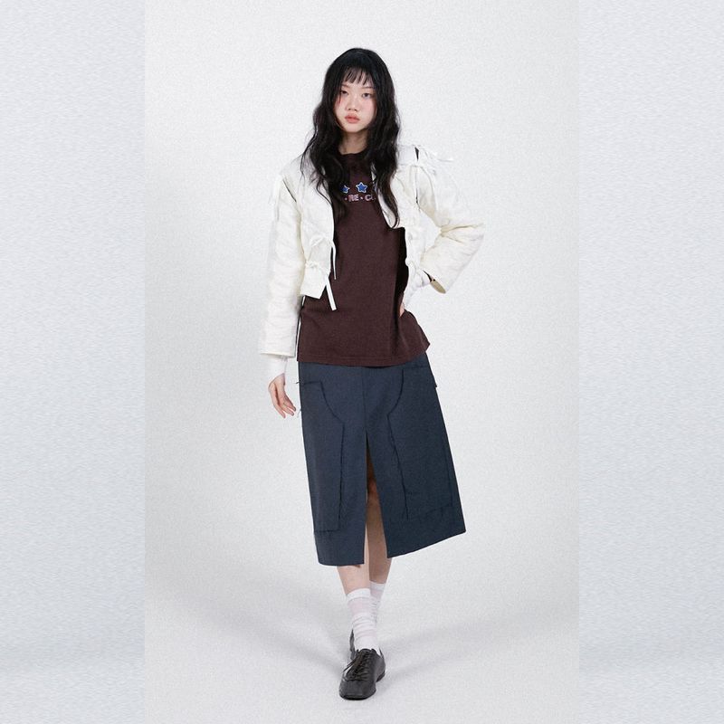 cottonrebirthclub（コットンリバースクラブ）の「4スターアートワークTシャツ(ブラウン)（トップス）」