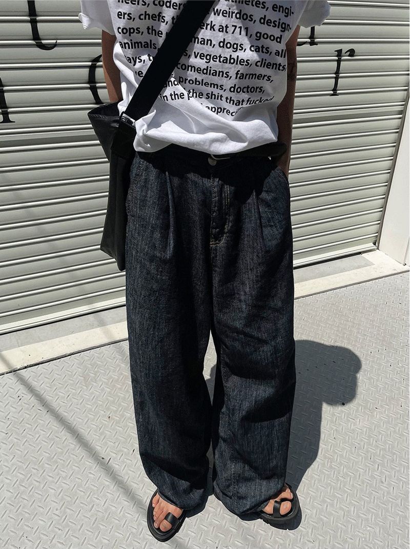 サマーミルワイドデニムパンツ