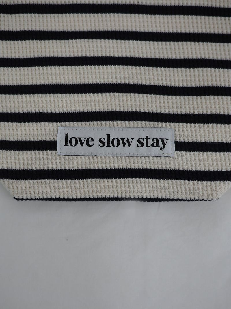 lss basic pouch (L size) _  waffle stripe