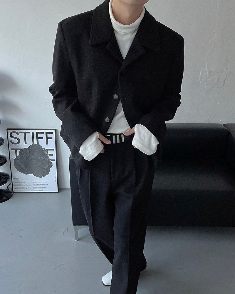 CR Youth shuffle two-tuck wool wide pants (3 colors)