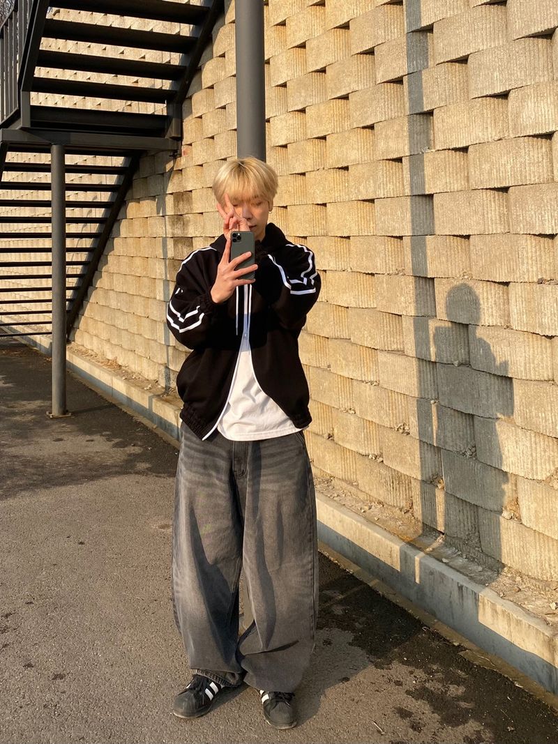 Brush denim balloon pants 2C