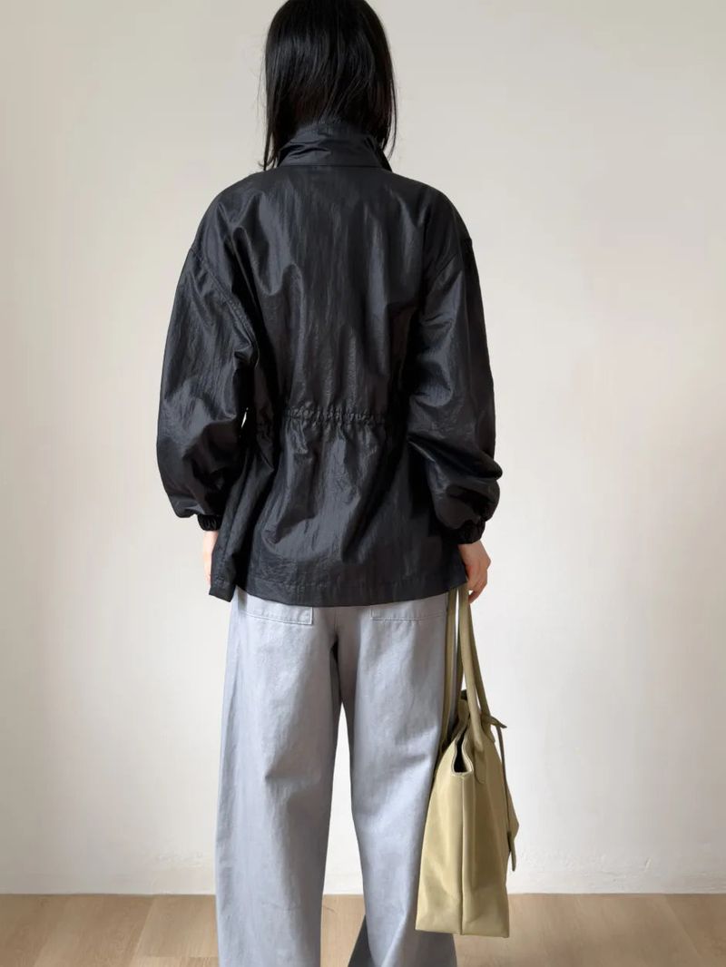 Low Nylon String Loose Fit Jacket