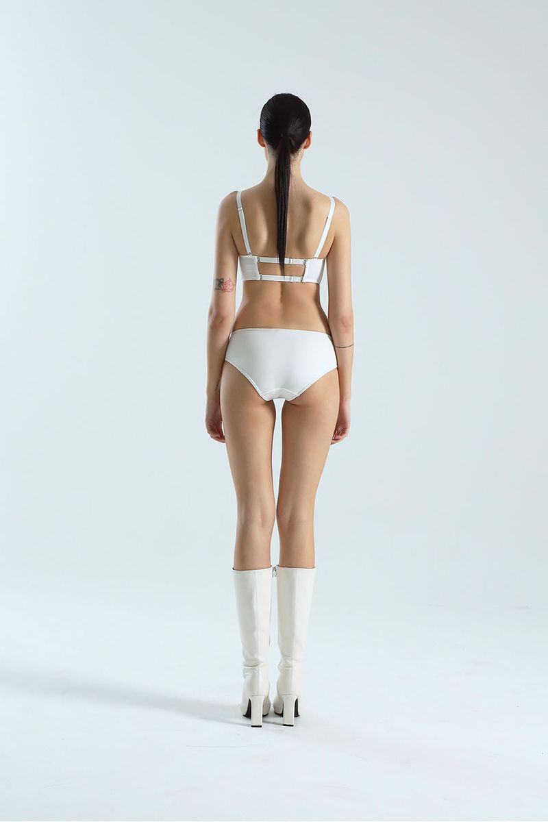Low Waist Bikini Panties (White)