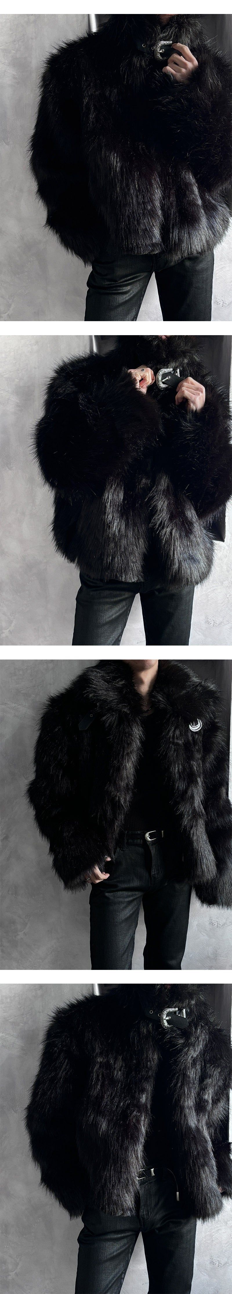 [F/W] Black western fur jacket