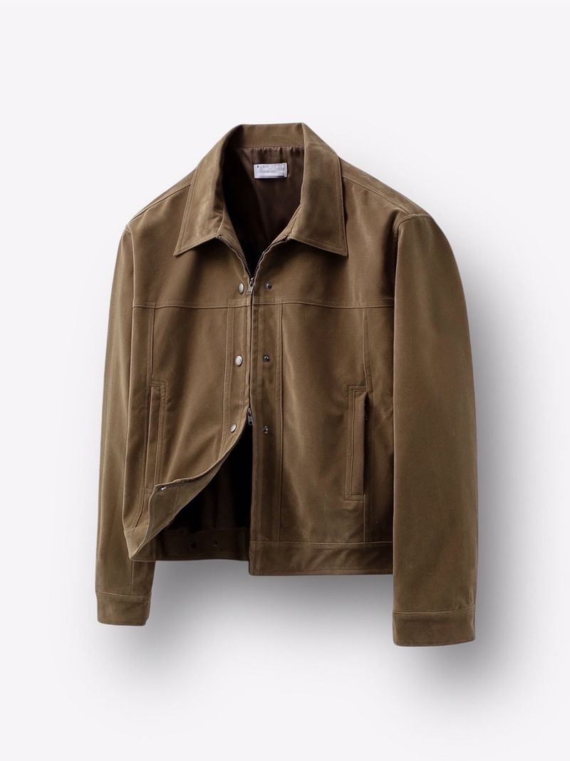 Mer crop suede jacket