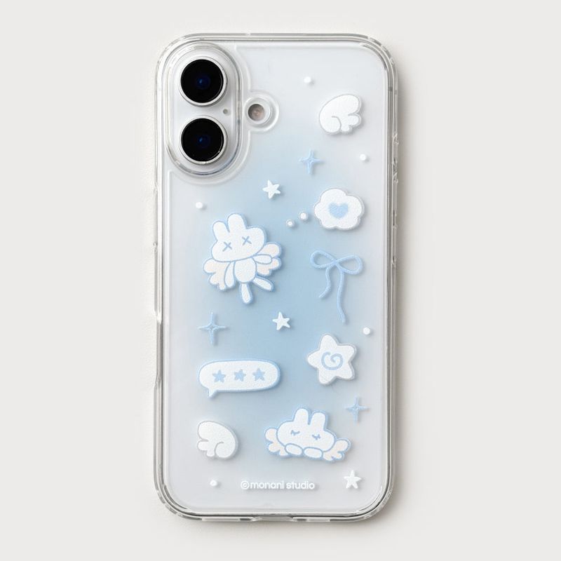 Monani Studio（モナニースタジオ）の「[Gel-hard] Dreaming rabbit Phone case(Blue) (only case)（Smartphone Accessories）」