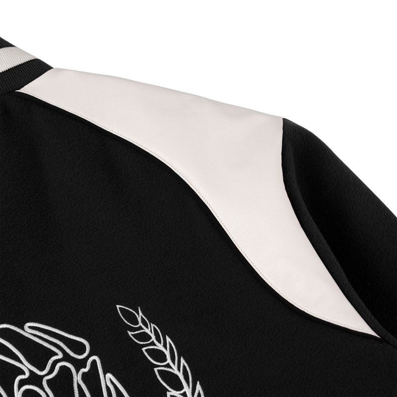 University Felt Varsity Jacket - Black