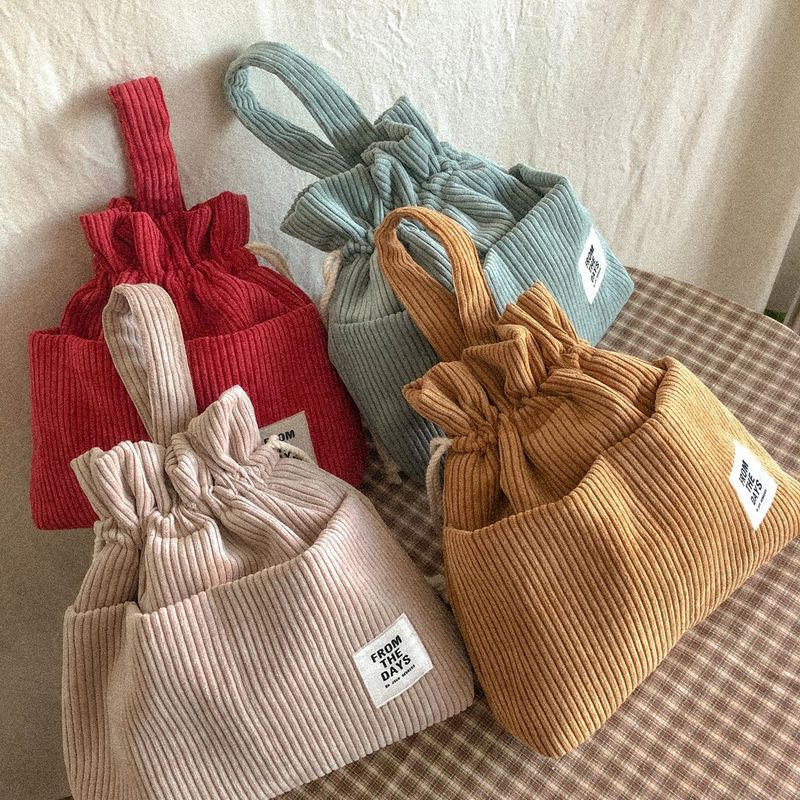 【MADE】Corduroy Pouch Bag - Beige