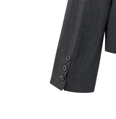 Rugen diagonal button crop blazer