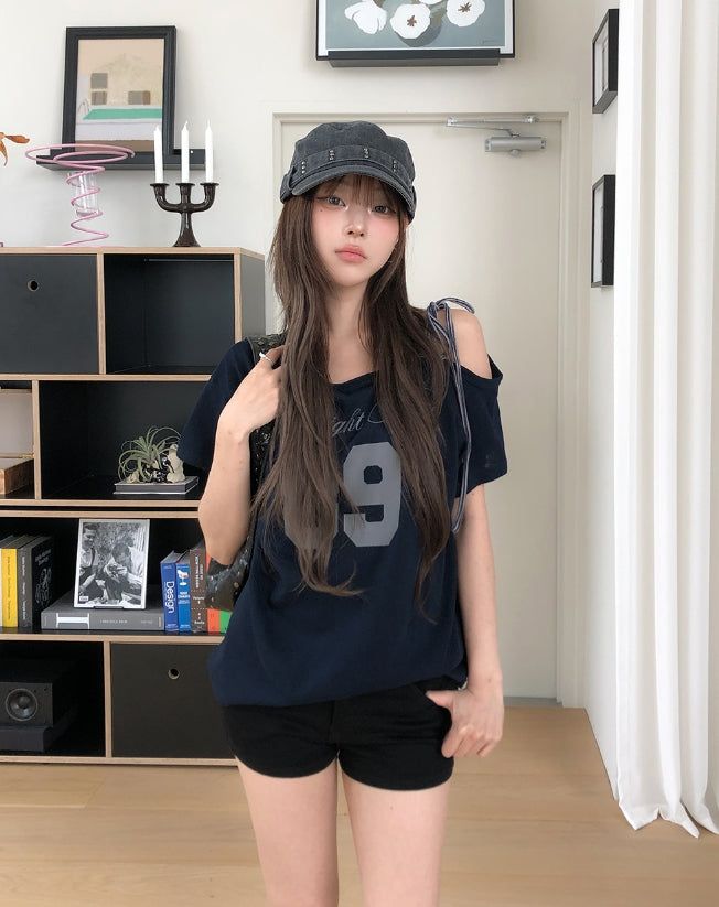 ULAN（ユレン）の「Move Layered One-Shoulder Short Sleeve（Tops）」
