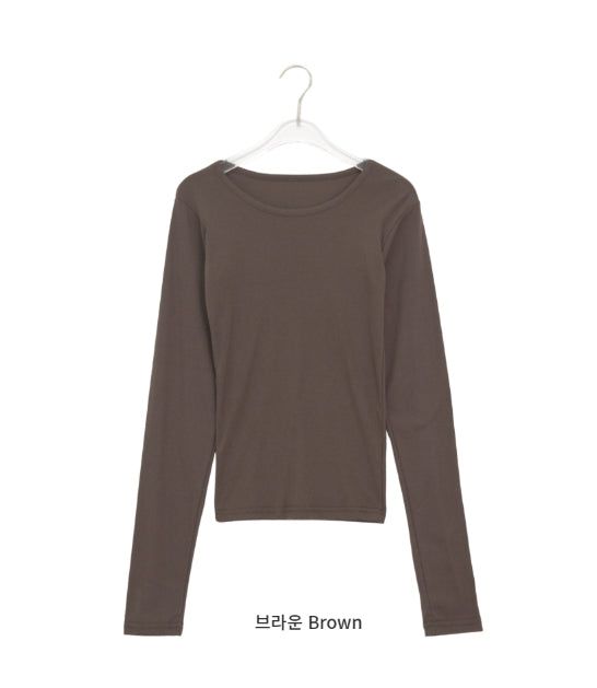 Celinet Slim Fit Color Layered Long Sleeve Tee