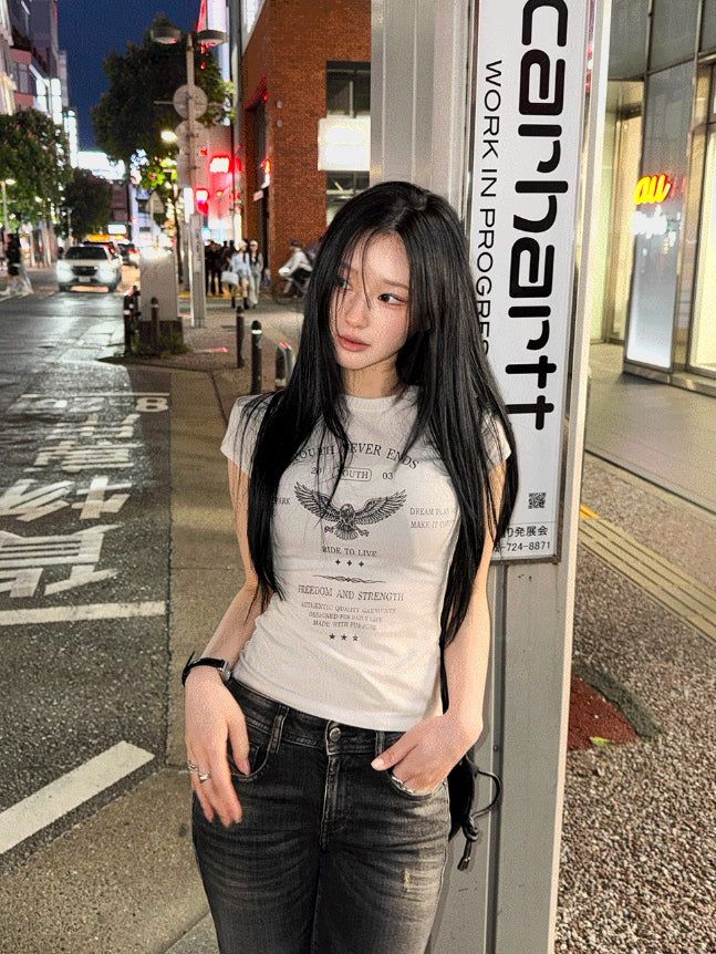 26SS★ [MADE] Vintage Western Slim Tee