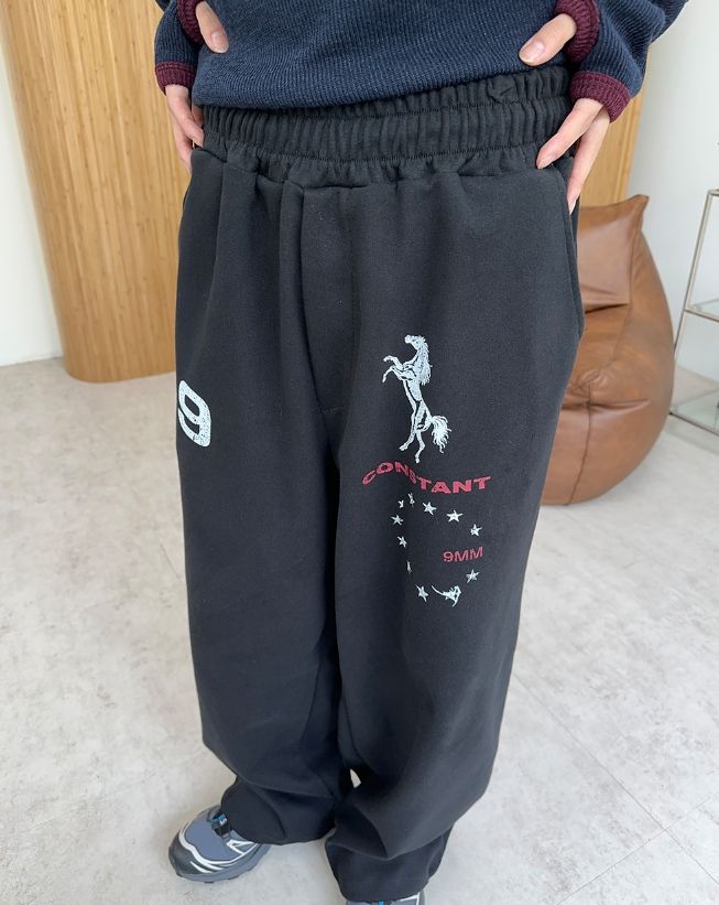 Ethan Horse Graphic Wide Pants