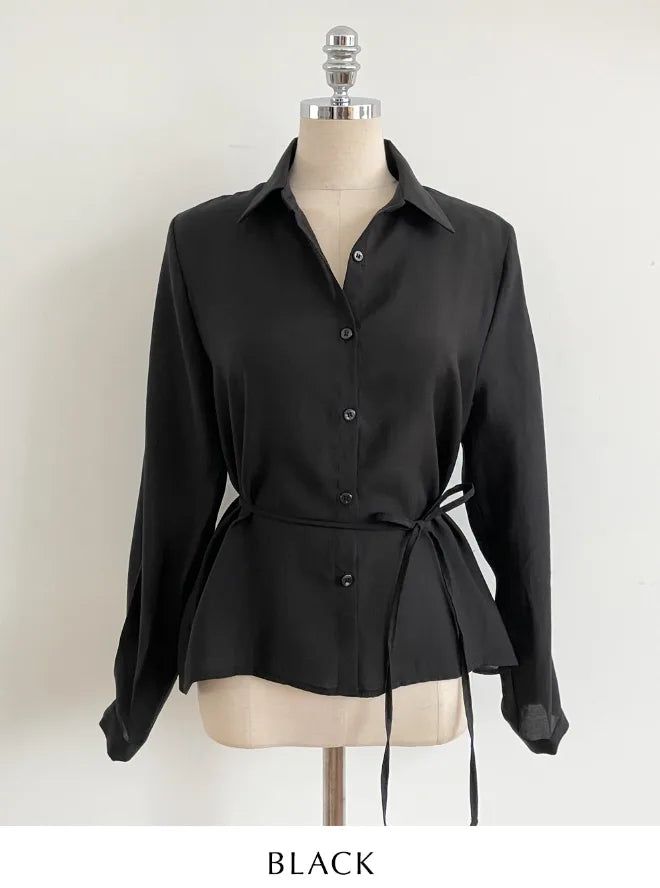Dren Sheer Shirt Blouse (Strap Set)