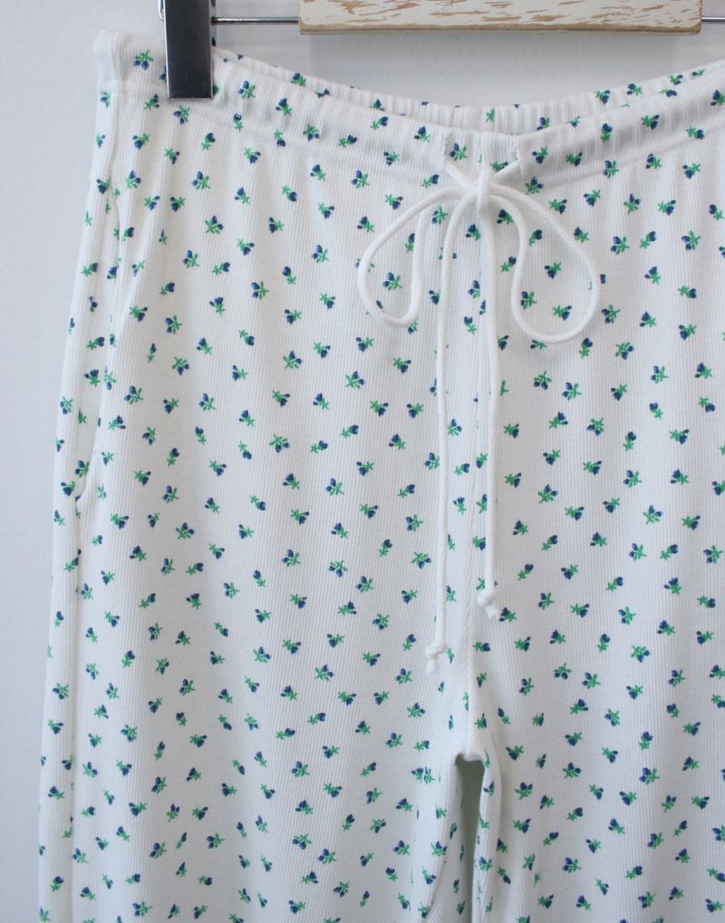 ♡MADE♡ floral leg warmer pants