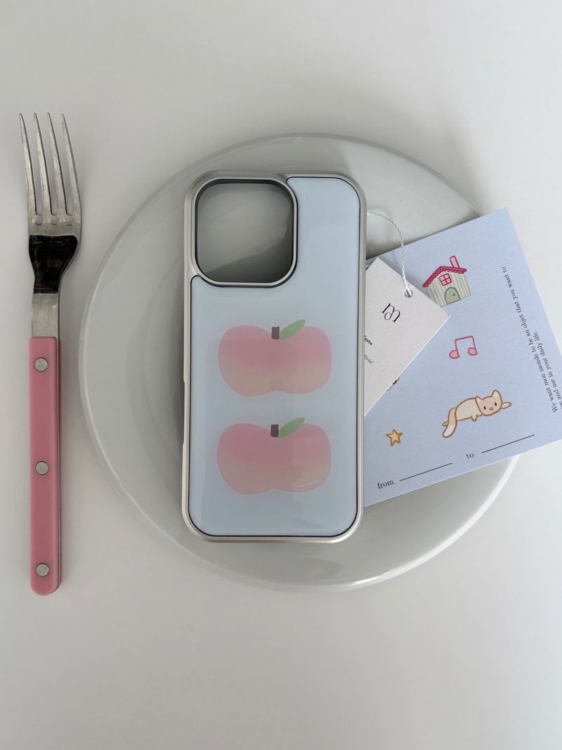 mon monde（モンモンド）の「blue peach phone case（Smartphone Accessories）」