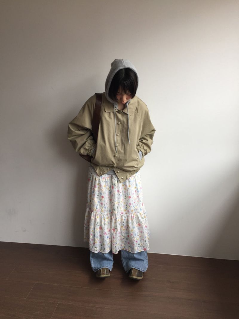 Faded Washed Curve Jacket (2color)