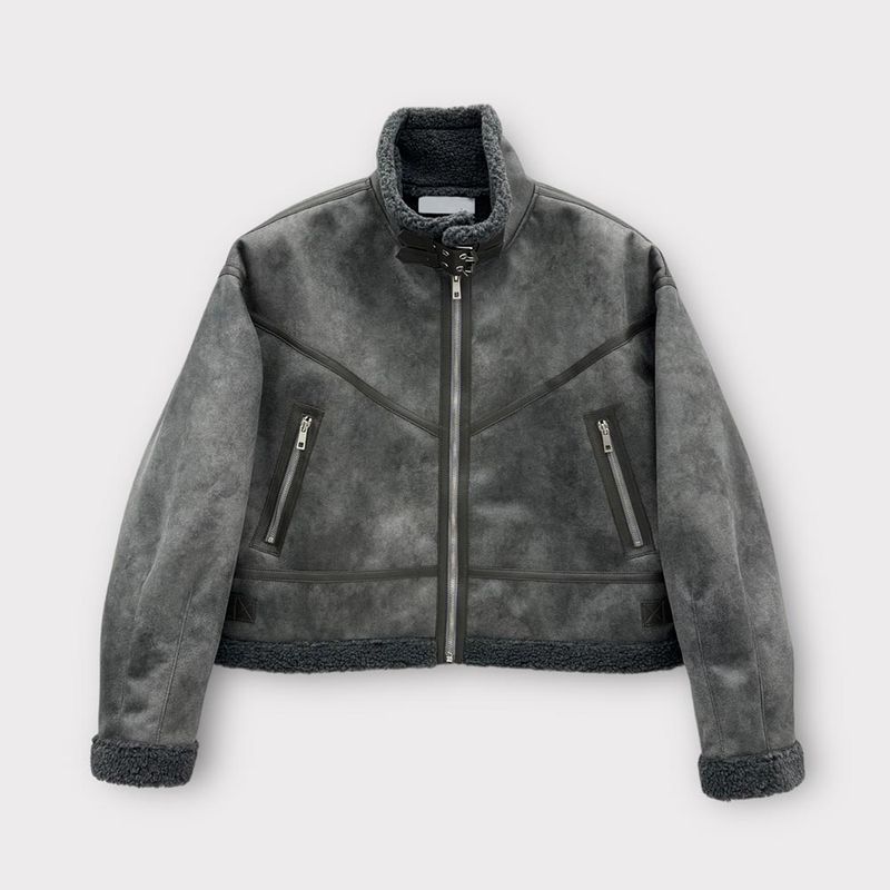 ASCLO Suede Crop Mustang Jacket (3color)