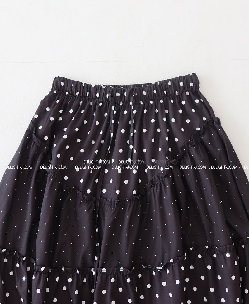 Dot Dot Dot Cancan Long Skirt