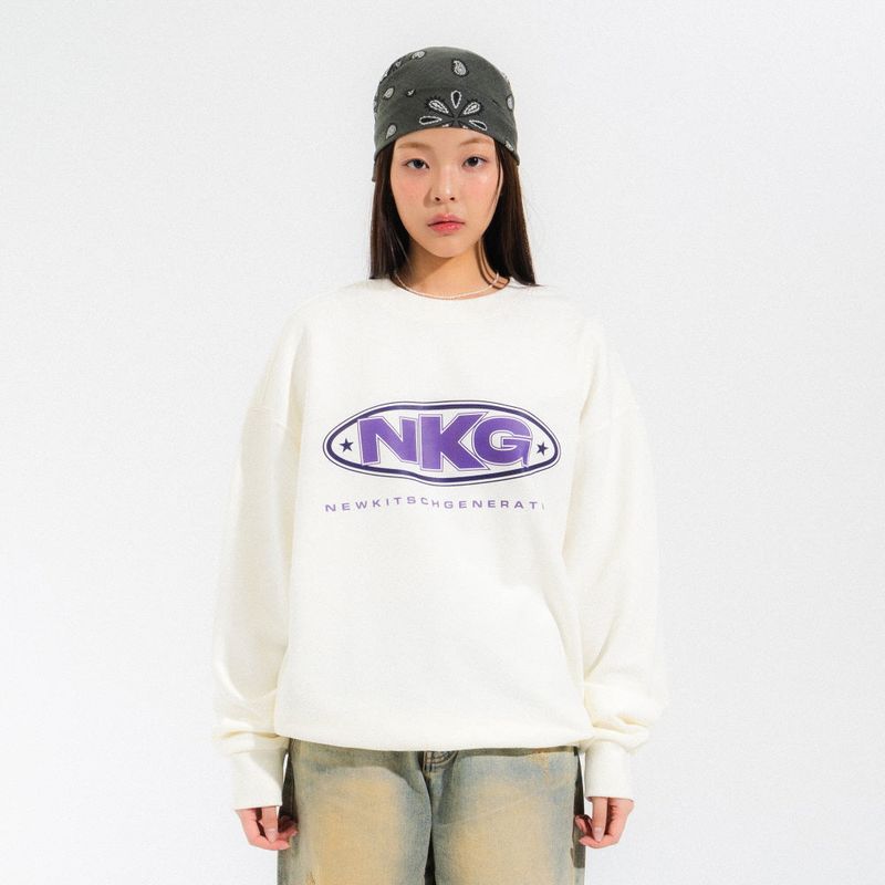NEWKITSCH(ニューキッチジェネレーション)の「OVAL LOGO SWEATSHIRTS-IVORY(Tops)」