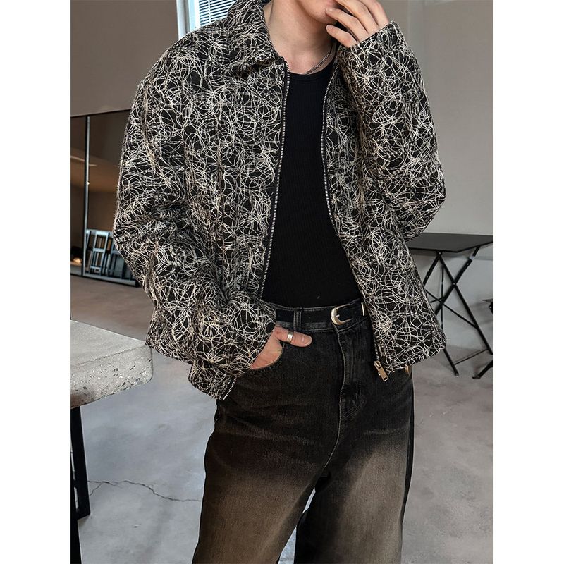 [HANDMADE] Circle pattern wool jacket(2color)