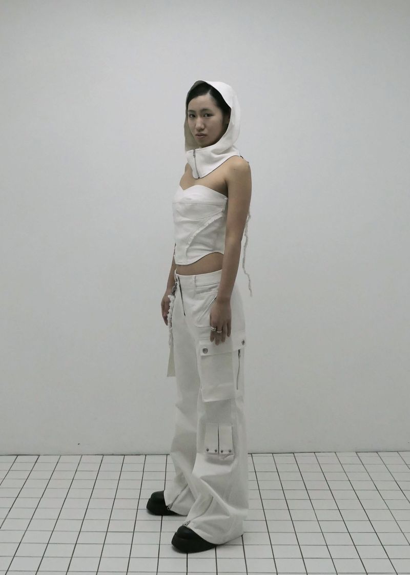 PASTER（ペースター）の「ZIPPER CARGO PANTS, WHITE（Pants）」