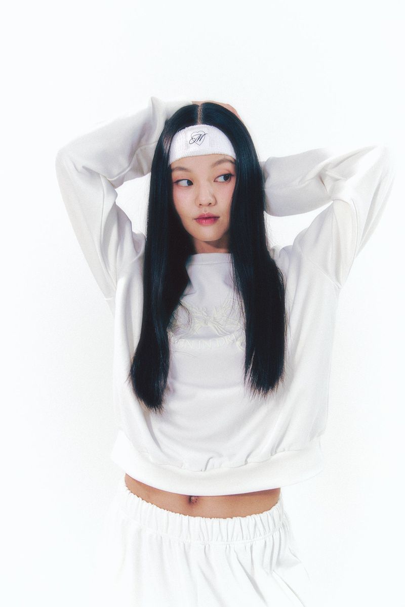 Point Ribbon Sweatshirt White