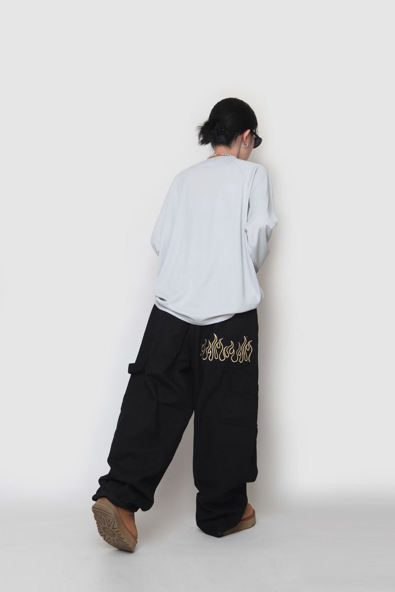 Flame Canvas Wide Pants