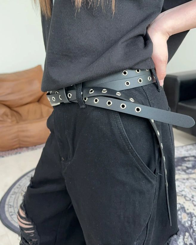 Det Dual Eyelet Long Belt