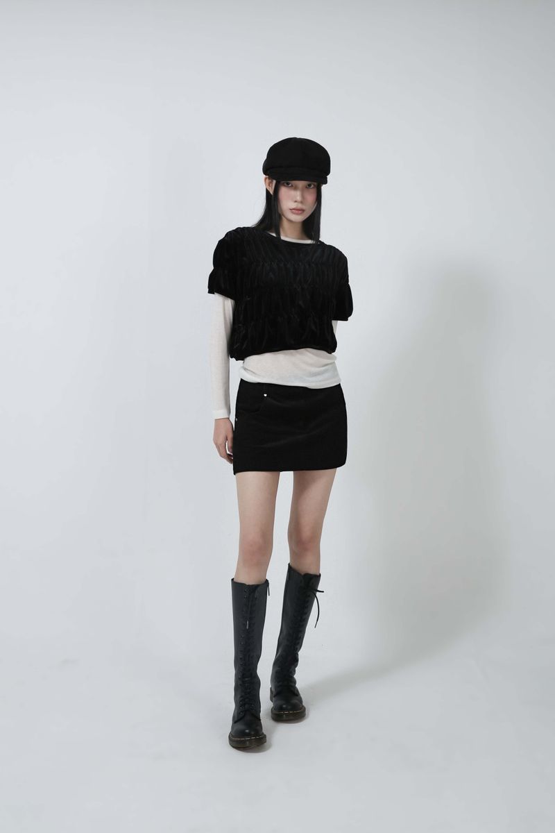 CORDUROY MINI SKIRT