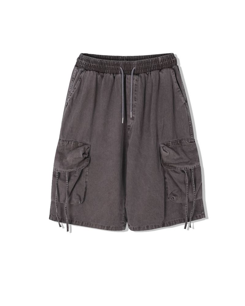 DROON Pigment Strap Cargo Bermuda